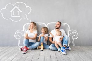 family selling their home