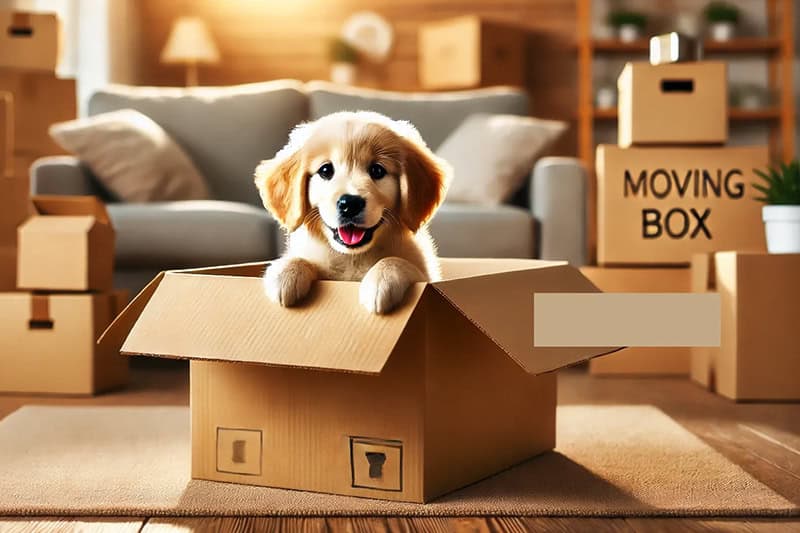 dog moving box